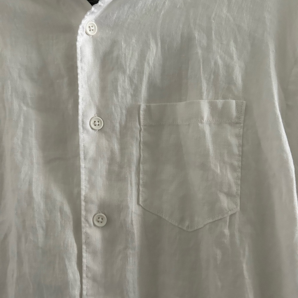 Collared Linen Button Down - Picture 2 of 3